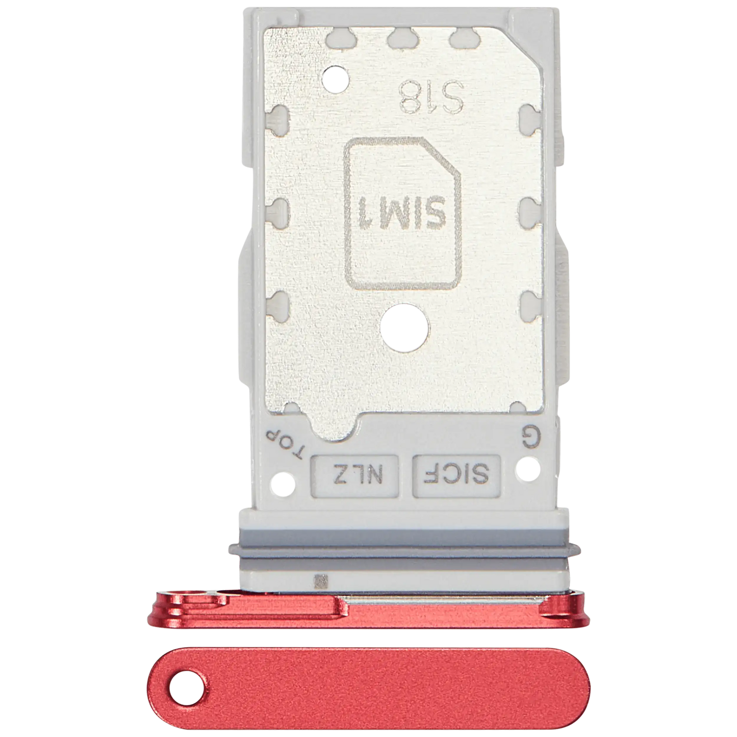 Dual Sim Card Tray For Samsung Galaxy S25 / S25 Plus (Premium) (Coral Red)