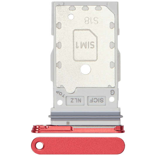 Dual Sim Card Tray For Samsung Galaxy S25 / S25 Plus (Premium) (Coral Red)