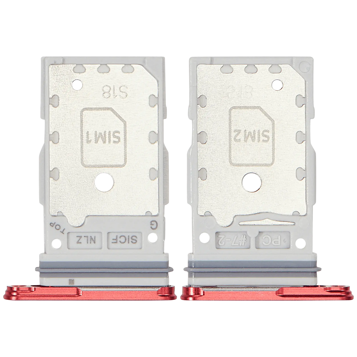Dual Sim Card Tray For Samsung Galaxy S25 / S25 Plus (Premium) (Coral Red)