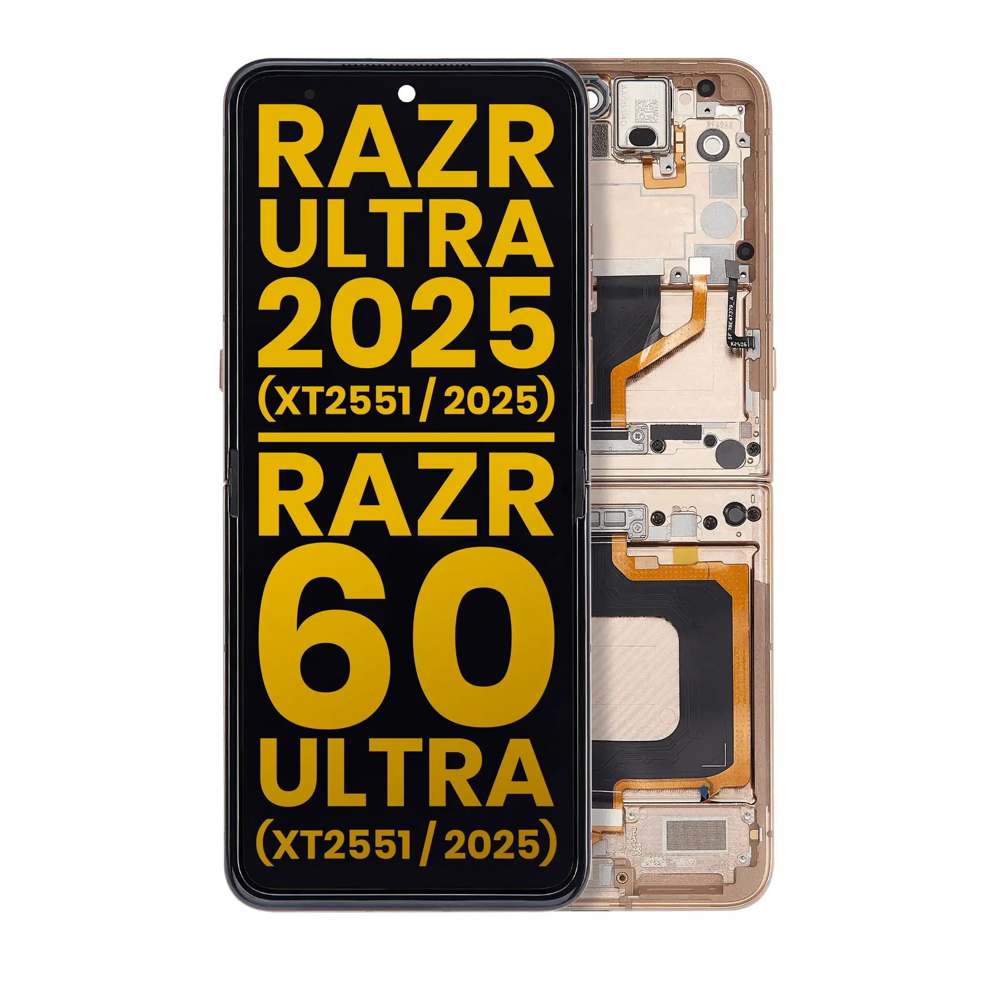 OLED Assembly With Frame For Motorola Razr Ultra 2025 (XT2551 / 2025) / Razr 60 Ultra - Motorola replacement part image 1