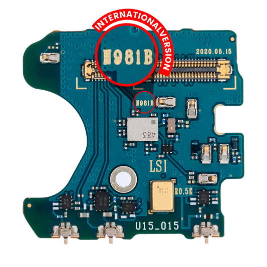 Microphone PCB Board For Samsung Galaxy Note 20 5G (N981B) (International Version)