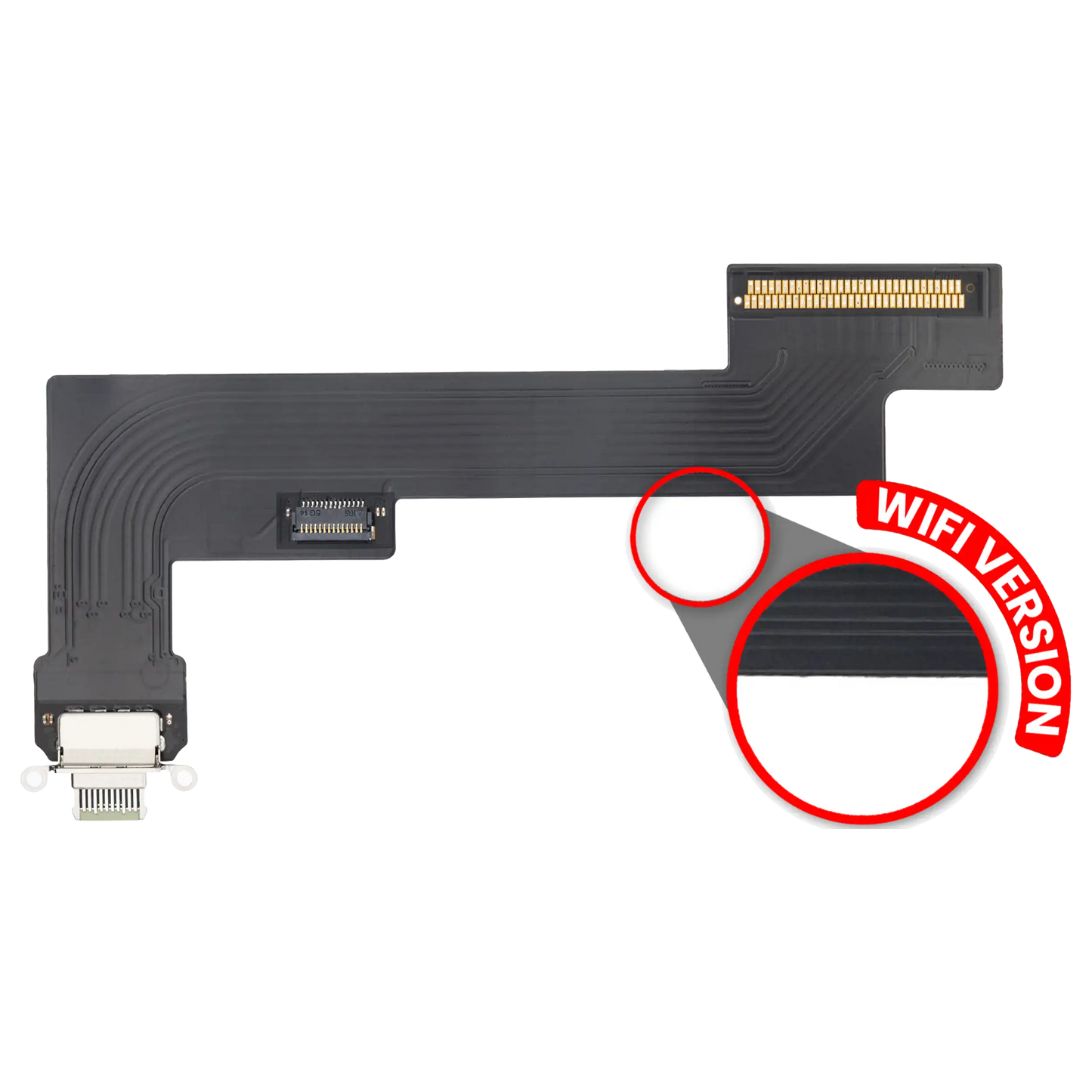 Charging Port Flex Cable For iPad Air 4 (WiFi Only) (Premium) (Green)