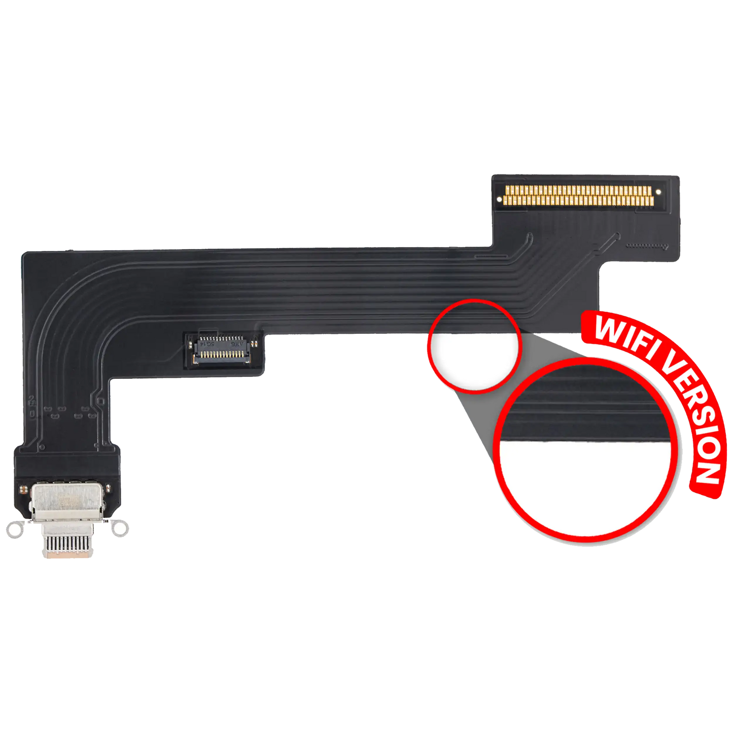 Charging Port Flex Cable For iPad Air 4 (WiFi Only) (Premium) (Rose Gold)