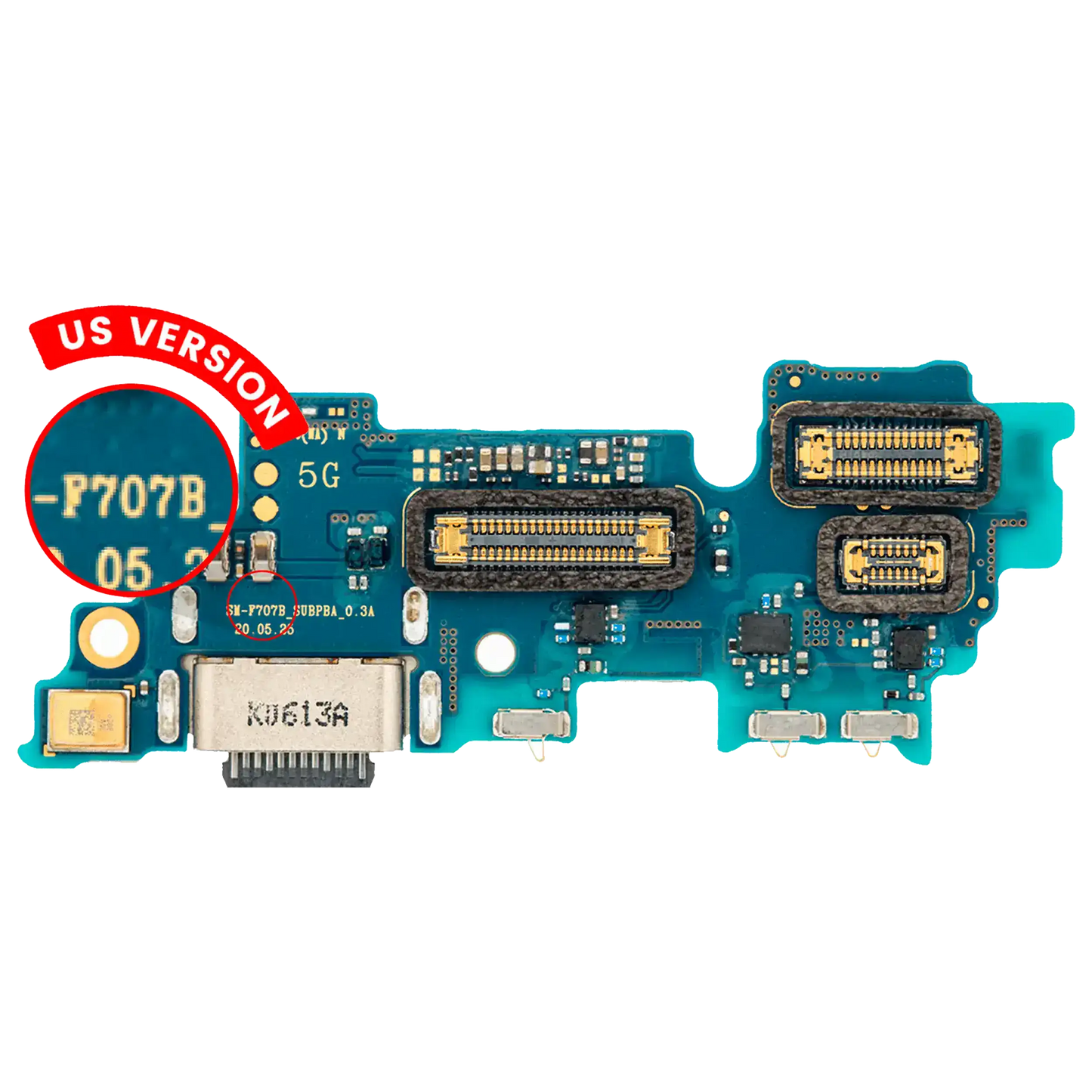 Charging Board With Microphone For Samsung Galaxy Z Flip 5G (F707U) (US Version) (Premium) - Main View