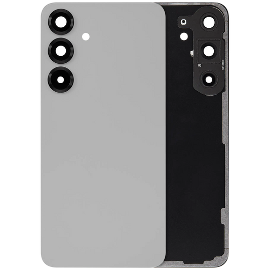 Back Cover Glass With Camera Lens For Samsung Galaxy S25 Plus 5G (No Logo) (Aftermarket Plus) (Silver Shadow)