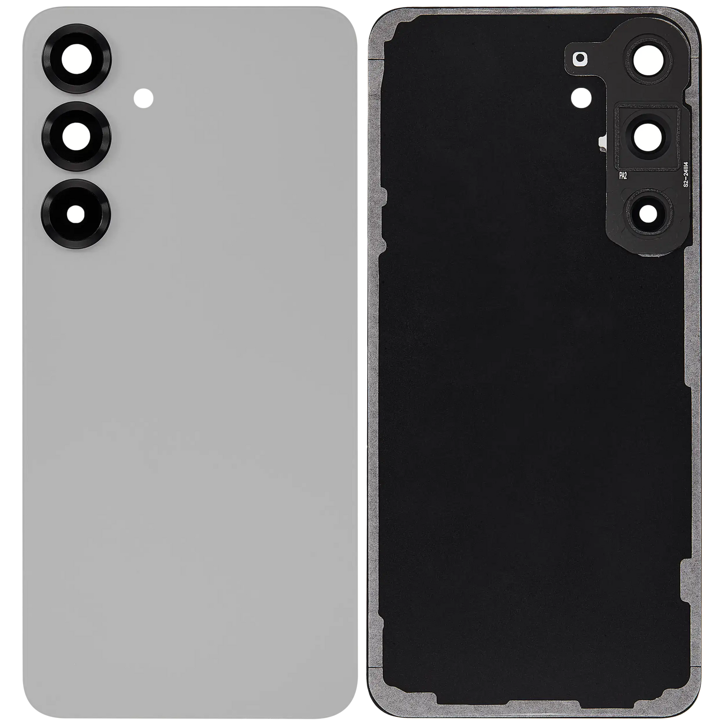 Back Cover Glass With Camera Lens For Samsung Galaxy S25 Plus 5G (No Logo) (Aftermarket Plus) (Silver Shadow)