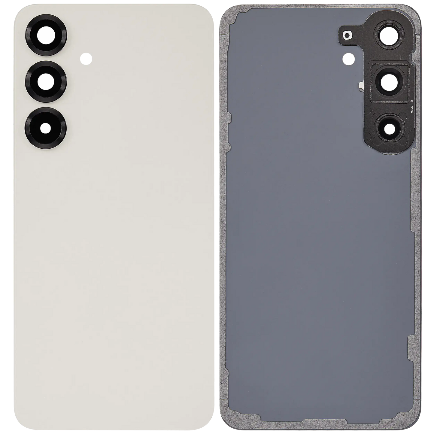 Back Cover Glass With Camera Lens For Samsung Galaxy S25 Plus 5G (No Logo) (Aftermarket Plus) (Pink Gold)