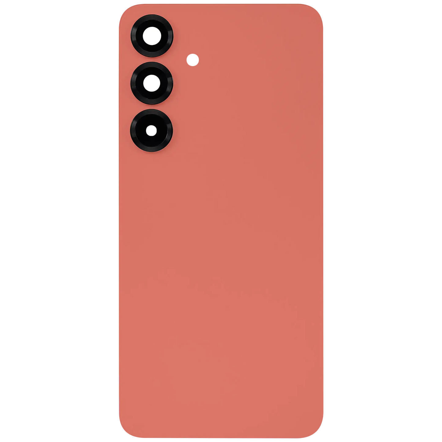 Back Cover Glass With Camera Lens For Samsung Galaxy S25 Plus 5G (No Logo) (Aftermarket Plus) (Coral Red)