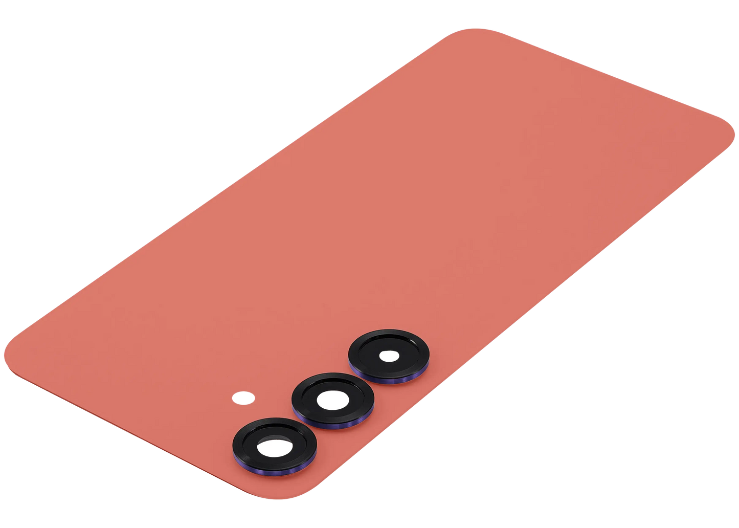 Back Cover Glass With Camera Lens For Samsung Galaxy S25 Plus 5G (No Logo) (Aftermarket Plus) (Coral Red)