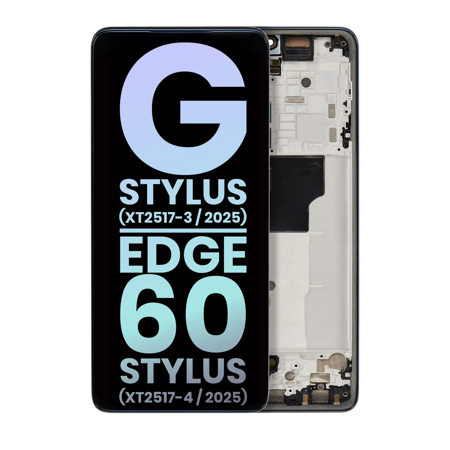 OLED Assembly With Frame Compatible For Motorola Moto G Stylus 5G (XT2517 / 2025) (Genuine OEM) (Gibraltar Sea) replacement part SKU 107282214603 image 1