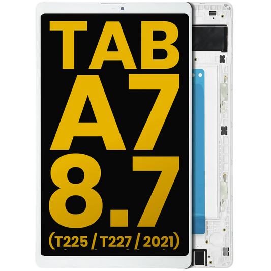 LCD Assembly With Frame For Samsung Galaxy Tab A7 Lite 8.7" (2021) (T225 / T227) (Cellular Version) (Refurbished) (White) - Samsung Galaxy Tab A7 Lite 8.7" (2021) Replacement Parts - SKU 107082077980 - product image 1
