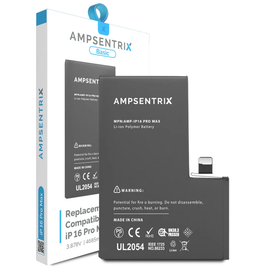Replacement Battery For iPhone 16 Pro Max (AmpSentrix Basic)