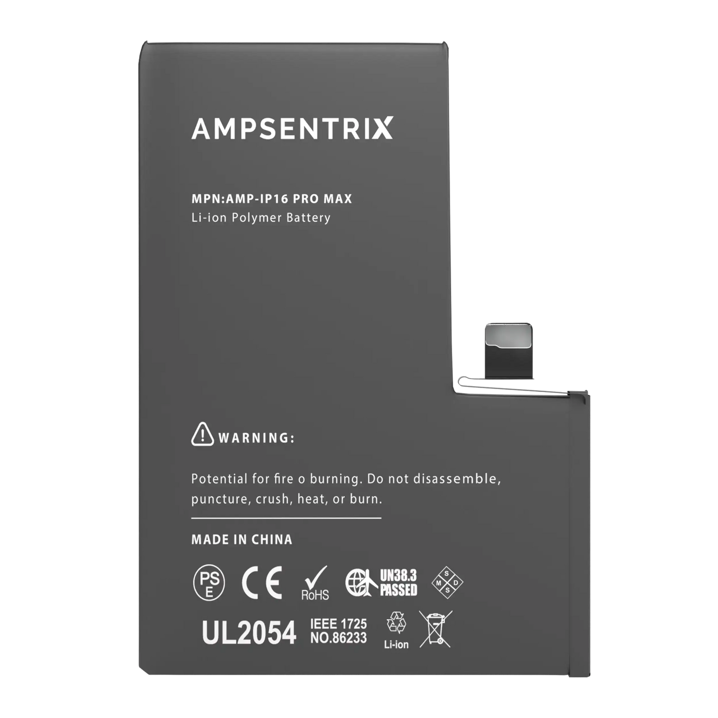 Replacement Battery For iPhone 16 Pro Max (AmpSentrix Basic)