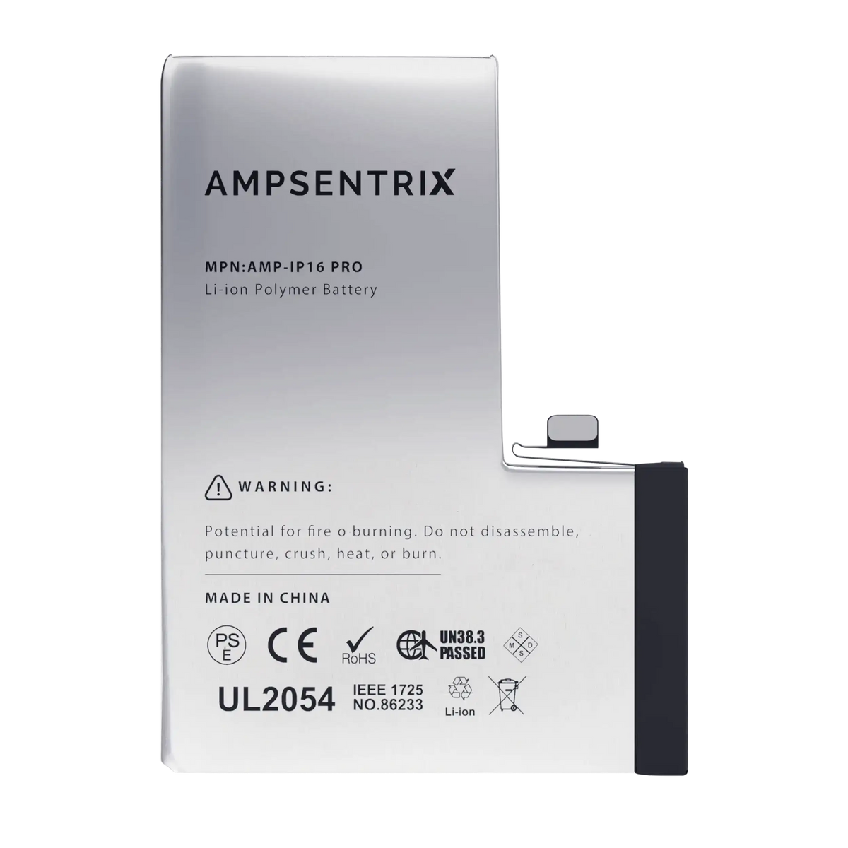 Replacement Battery For iPhone 16 Pro (AmpSentrix Basic) — product photo 3