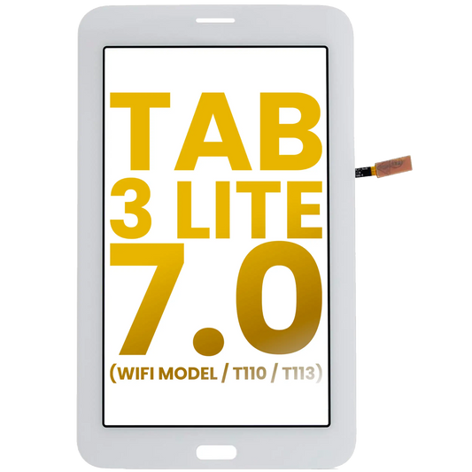 Digitizer For Samsung Galaxy Tab 3 Lite 7.0" (WiFi Model / T110 / T113) (Refurbished) (White) Samsung Galaxy Tab replacement part image 1