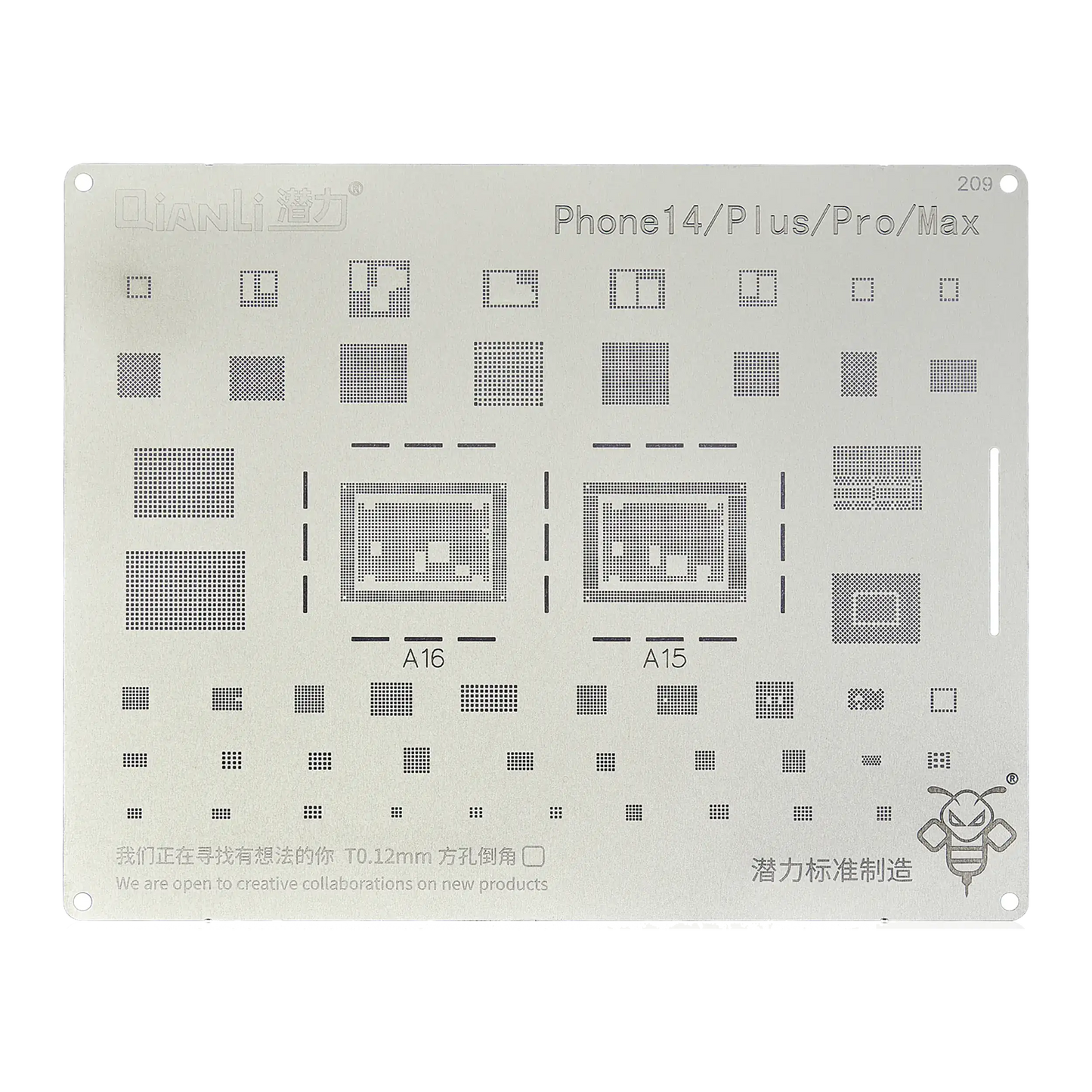 Bumblebee Stencil (QS209) For iPhone 14 / iPhone 14 Plus / iPhone 14 Pro / iPhone 14 Pro Max (Qianli)