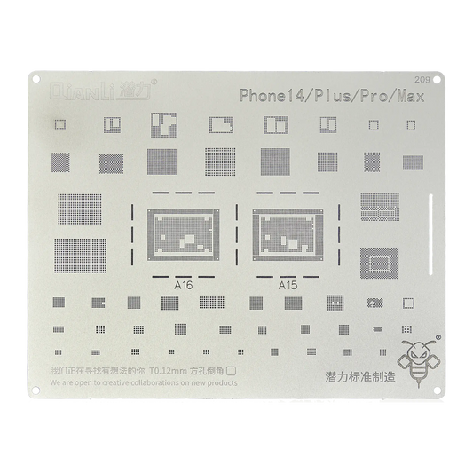 Bumblebee Stencil (QS209) For iPhone 14 / iPhone 14 Plus / iPhone 14 Pro / iPhone 14 Pro Max (Qianli)