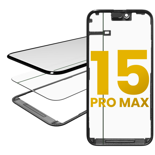 3 in 1 (Glass With OCA Pre-Installed + Frame) For iPhone 15 Pro Max (OCA Master)