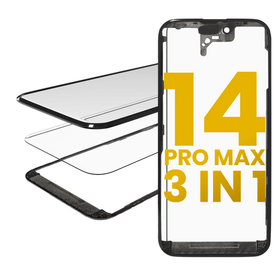 3 in 1 (Glass With OCA Pre-Installed + Frame) For iPhone 14 Pro Max (OCA Master)