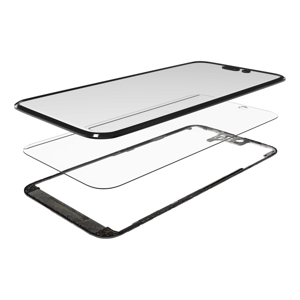 3 in 1 (Glass With OCA Pre-Installed + Frame) For iPhone 14 Pro Max (OCA Master)