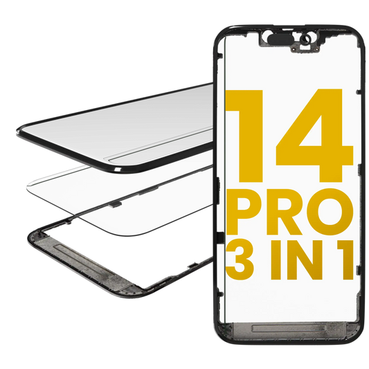 3 in 1 (Glass With OCA Pre-Installed + Frame) For iPhone 14 Pro (OCA Master)