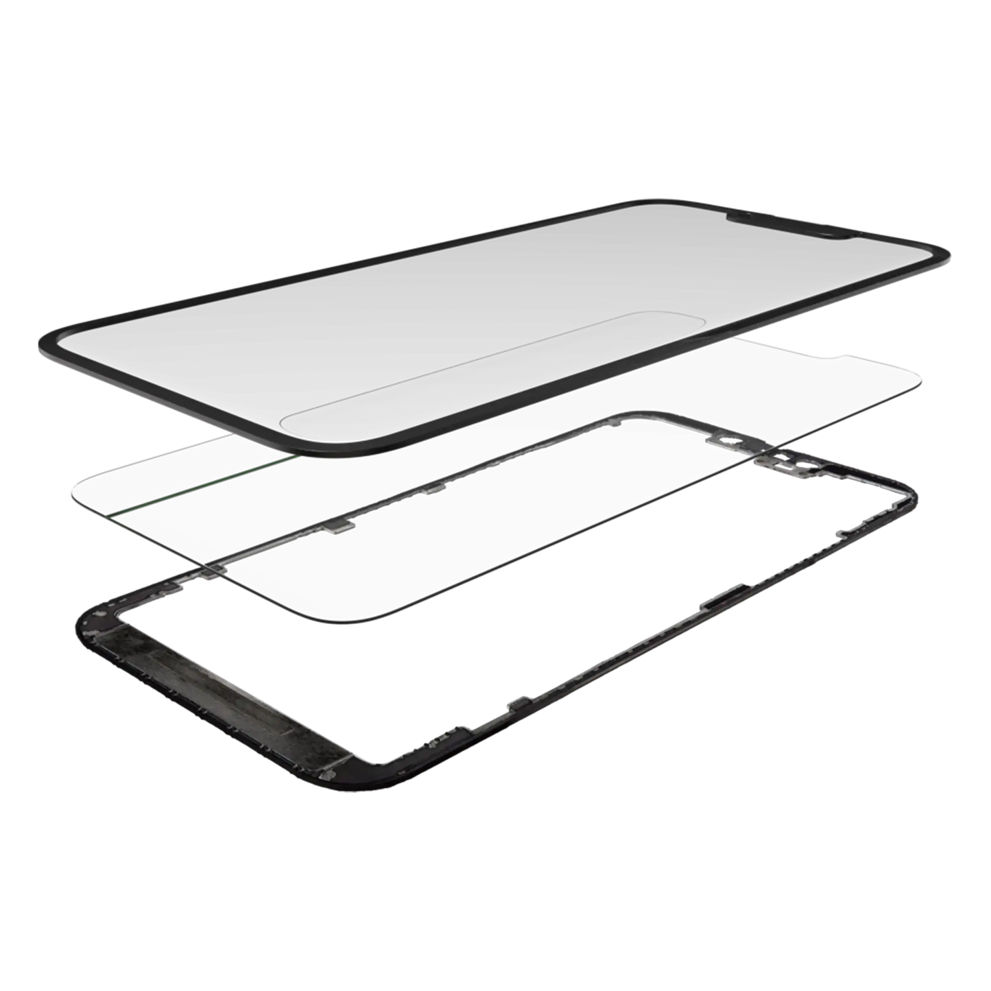 3 in 1 (Glass With OCA Pre-Installed + Frame) For iPhone 14 Plus (OCA Master)