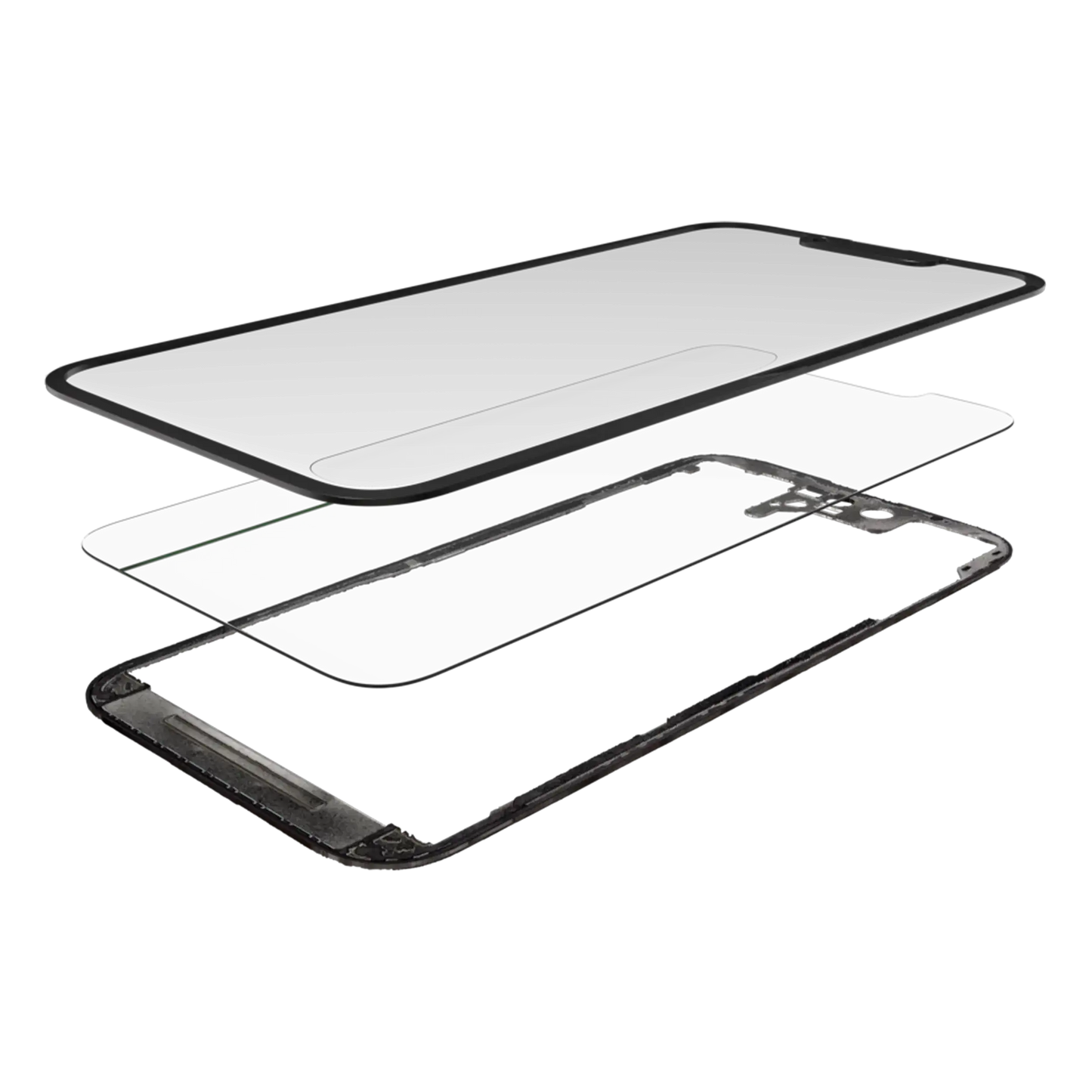 3 in 1 (Glass With OCA Pre-Installed + Frame) For iPhone 14 (OCA Master)