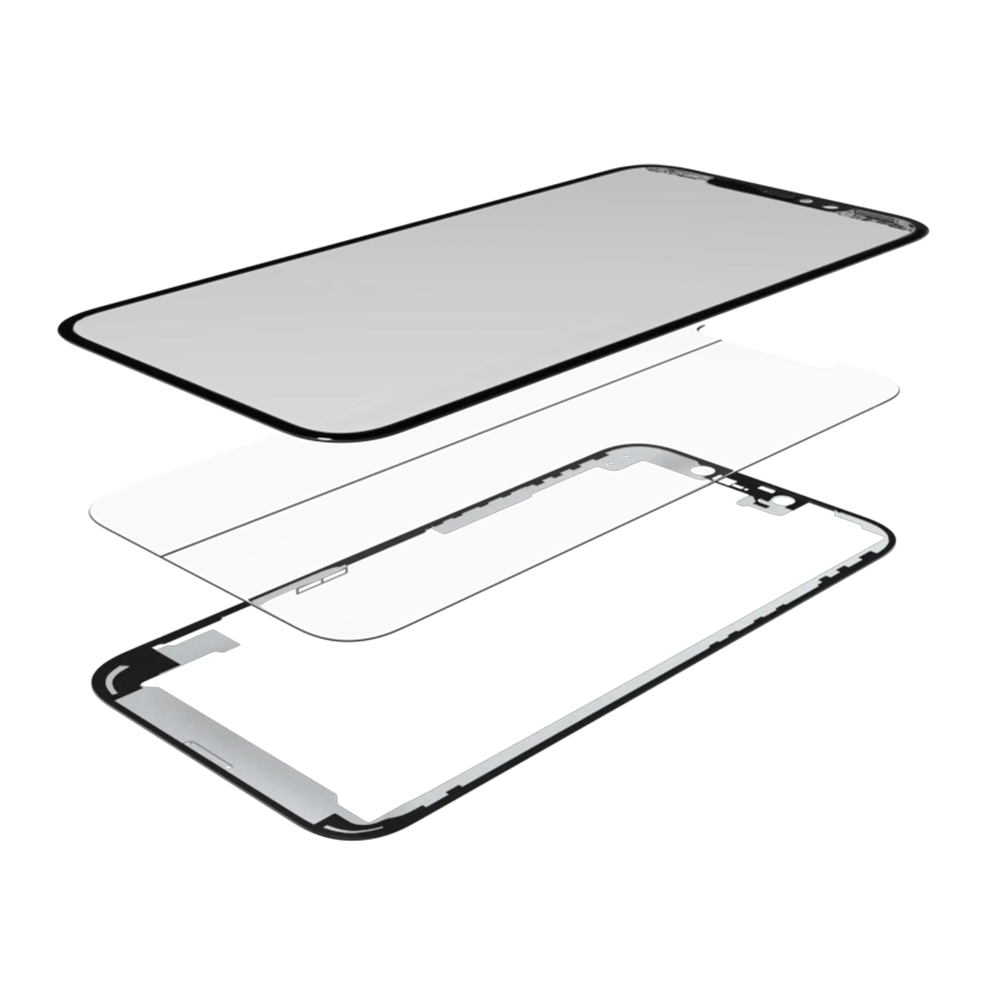 3 in 1 (Glass With OCA Pre-Installed + Frame) For iPhone 12 Mini (OCA Master)
