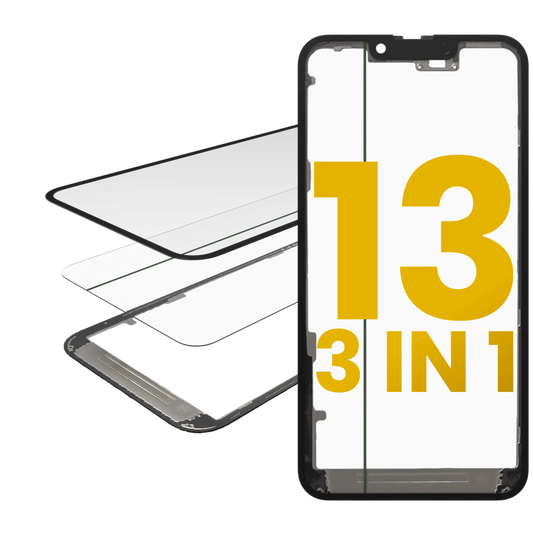 3 in 1 (Glass With OCA Pre-Installed + Frame) For iPhone 13 (OCA Master)