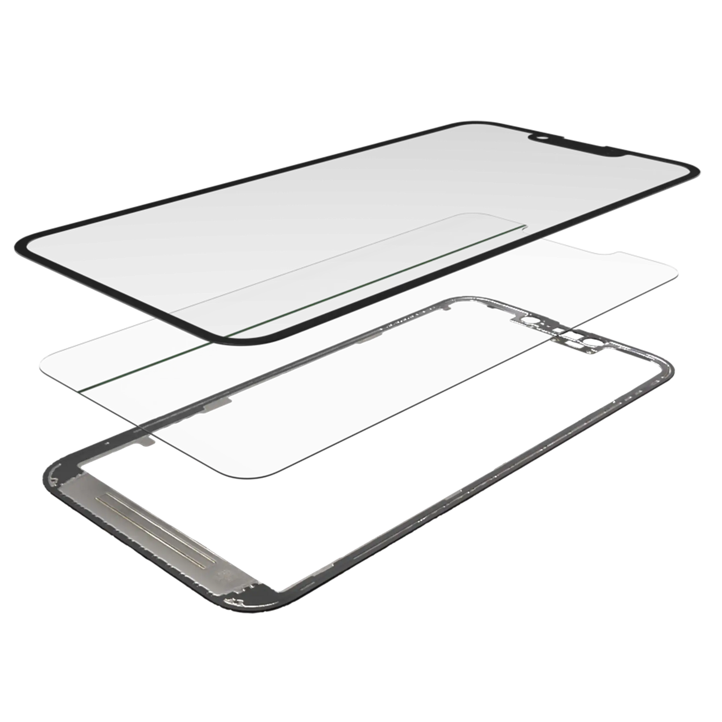 3 in 1 (Glass With OCA Pre-Installed + Frame) For iPhone 12 Pro Max (OCA Master)