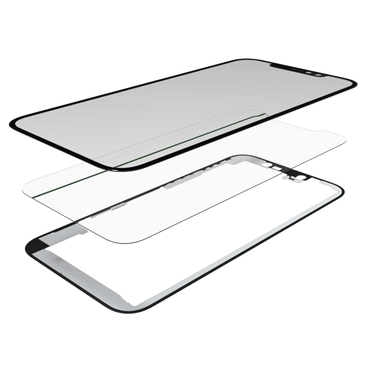 3 in 1 (Glass With OCA Pre-Installed + Frame) For iPhone 12 / 12 Pro (OCA Master)
