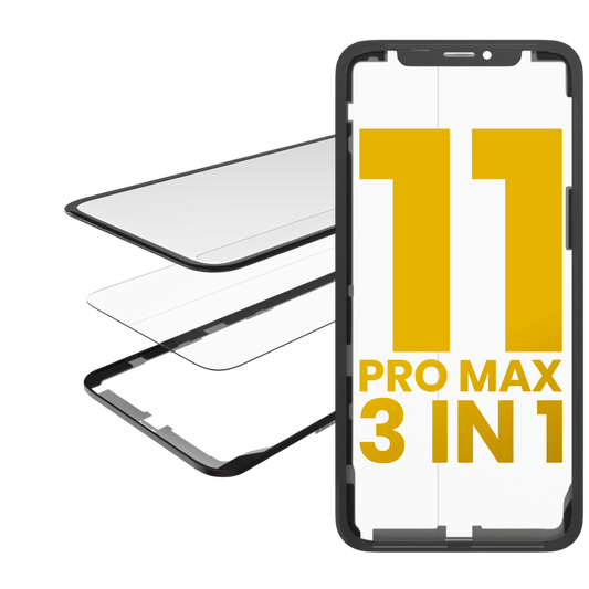 3 in 1 (Glass With OCA Pre-Installed + Frame) For iPhone 11 Pro Max (OCA Master)