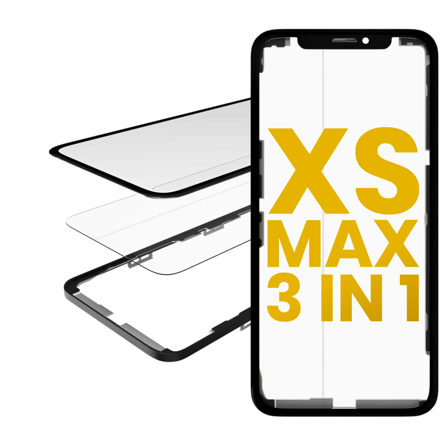3 in 1 (Glass With OCA Pre-Installed + Frame) For iPhone XS Max (OCA Master)