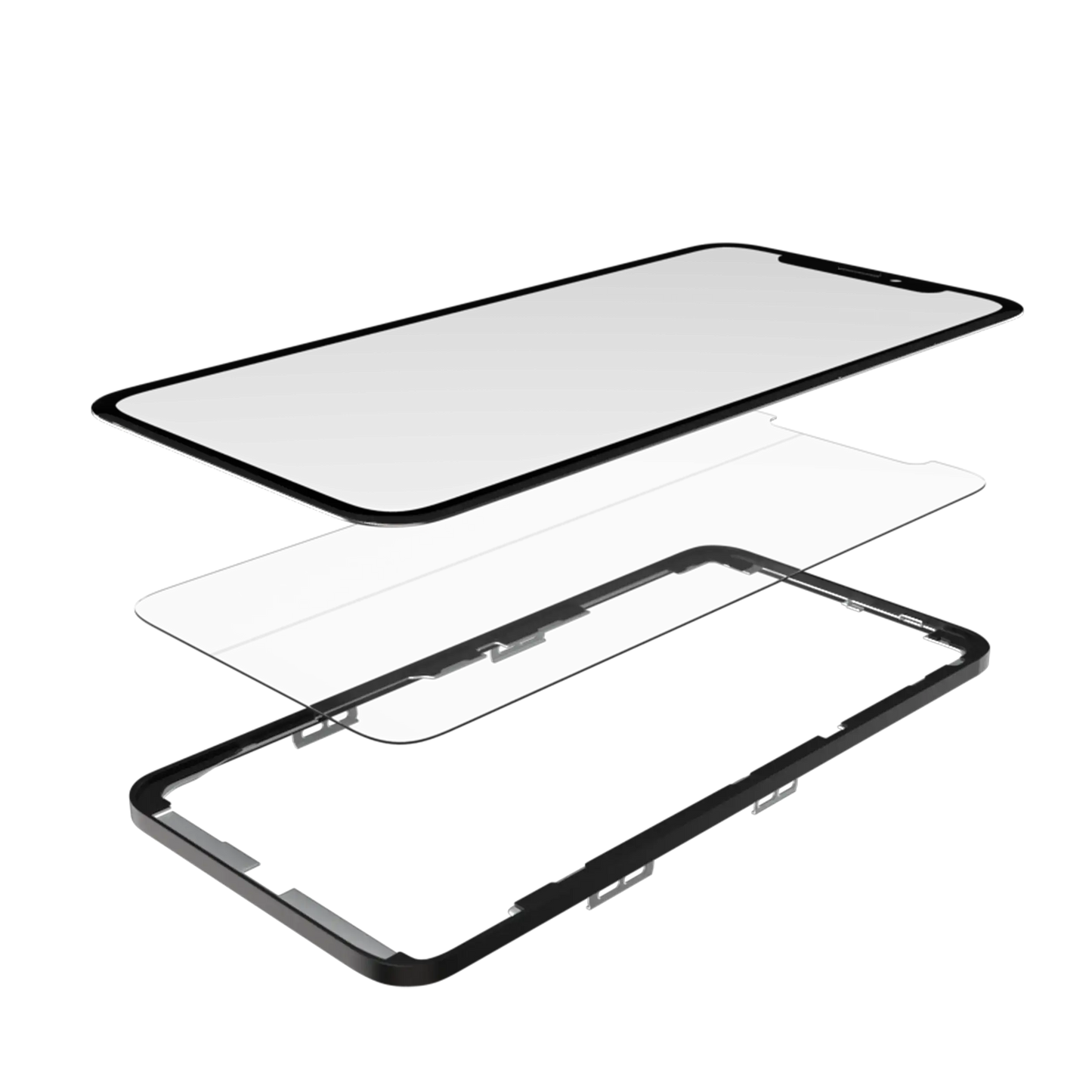 3 in 1 (Glass With OCA Pre-Installed + Frame) For iPhone X (OCA Master)