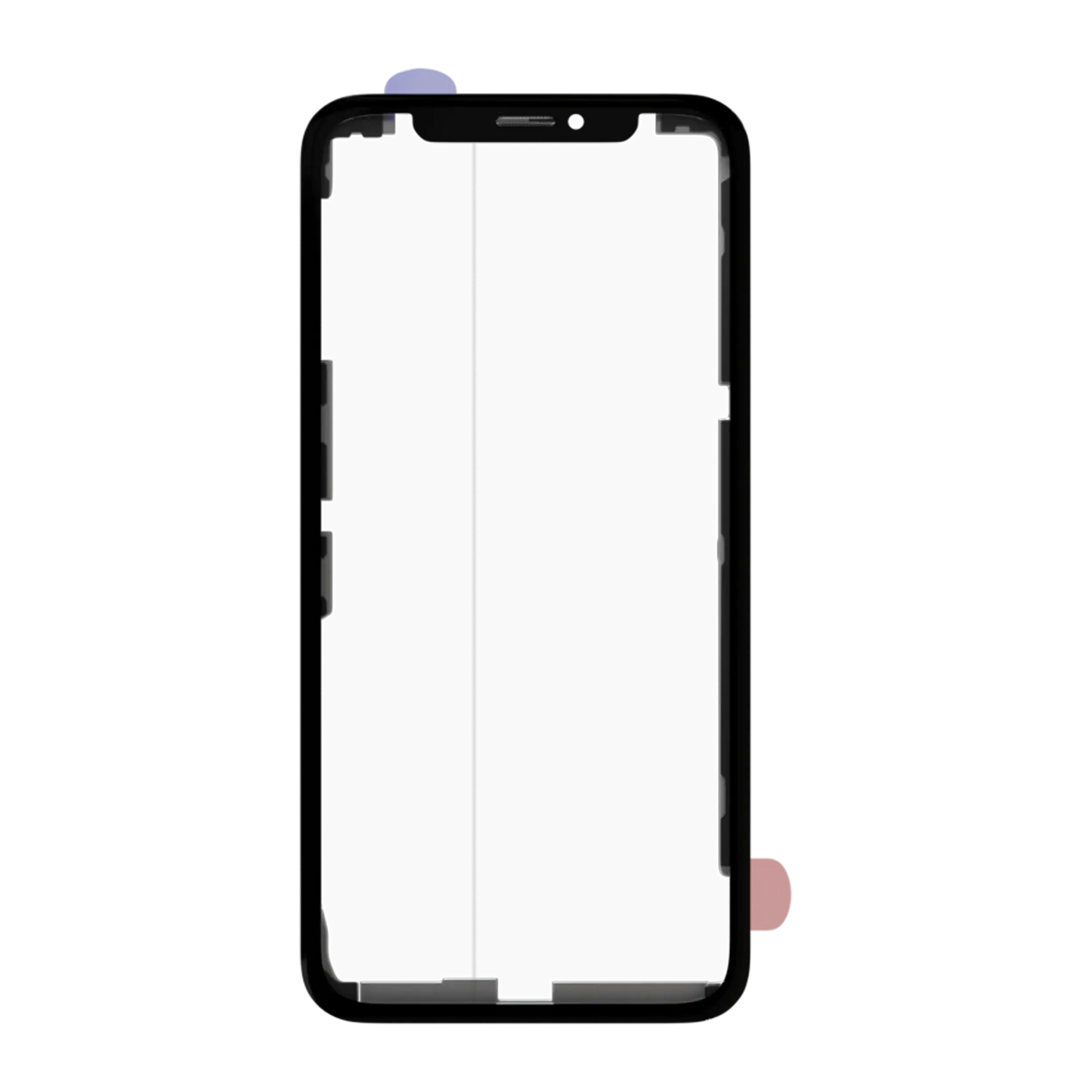 Glass With Frame & OCA Pre-Installed For iPhone X (Frame With Glue) (Premium / 3 in 1) (2 Pack)