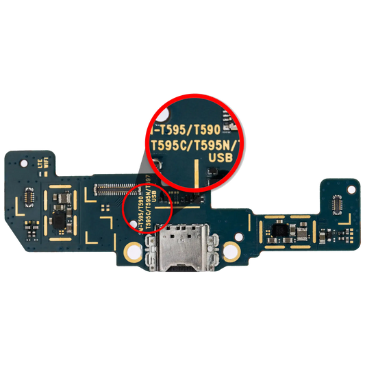 Charging Port With Board For Samsung Galaxy Tab A 10.5" (T590 / T595 / T597) (2018) (Premium) - Samsung Galaxy Tab A 10.5" (2018) Replacement Parts - SKU 107081016716 - product image 1