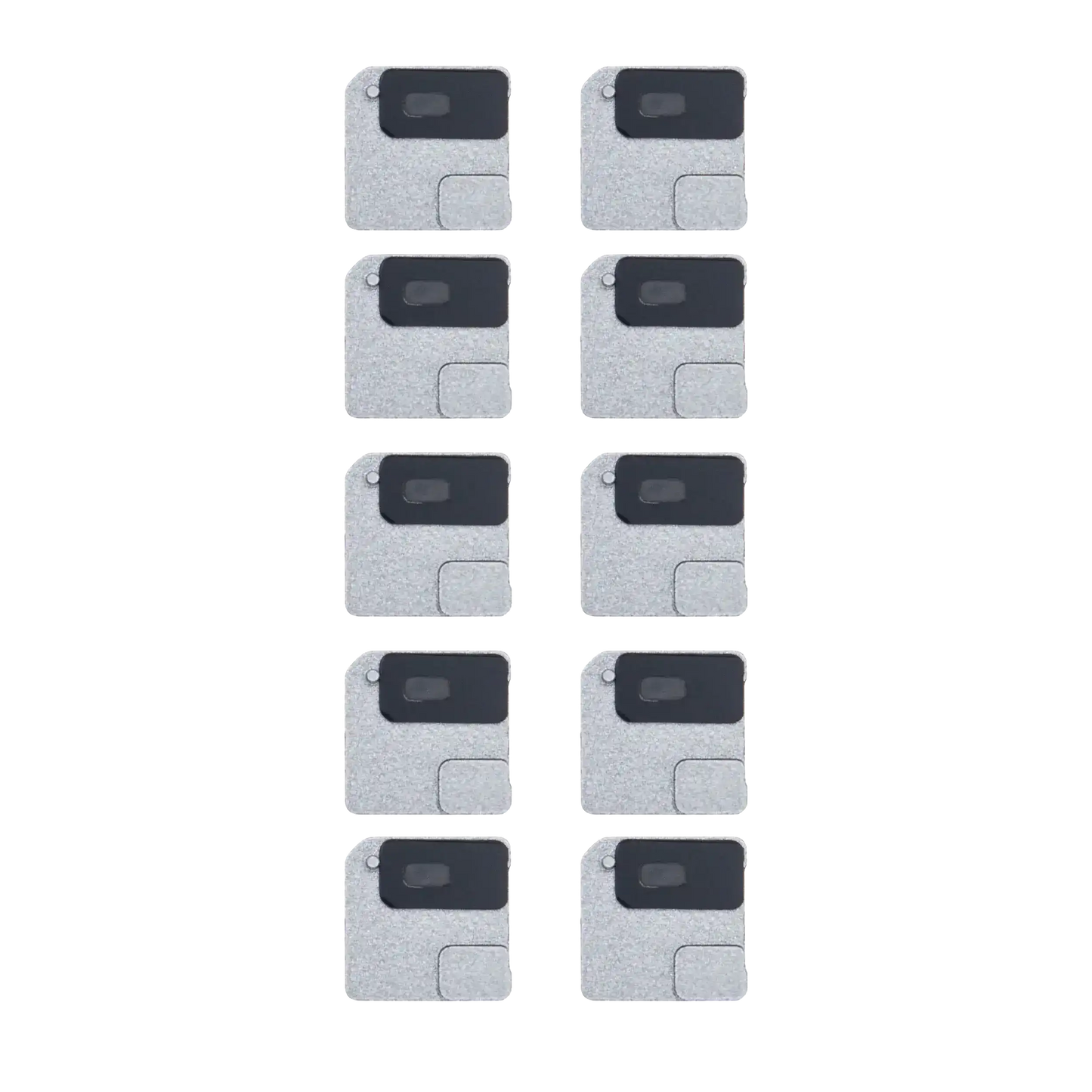 Flash Light / Power Flex Bracket With Microphone Mesh For iPhone 12 Mini (Black) (10 Pack)