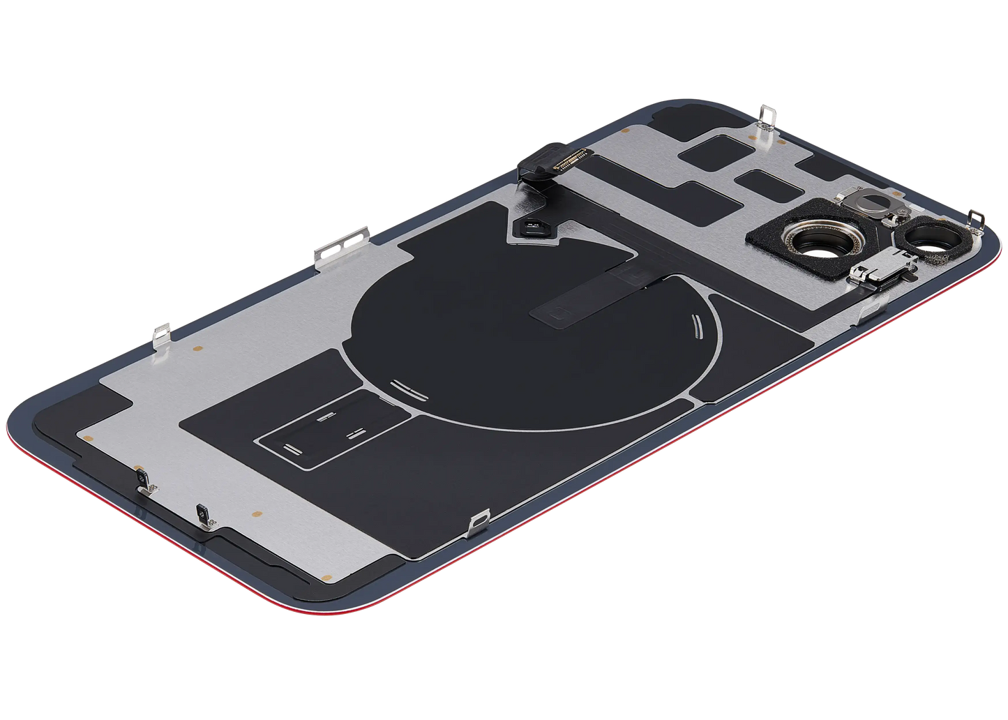 Back Glass w/ MagSafe Magnet & NFC & Flashlight Flex For iPhone 14 Plus (Used OEM Pull: Grade B) (Red)