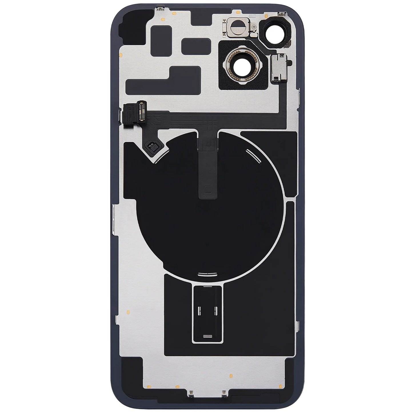 Back Glass w/ MagSafe Magnet & NFC & Flashlight Flex For iPhone 14 Plus (Used OEM Pull: Grade B) (Midnight)
