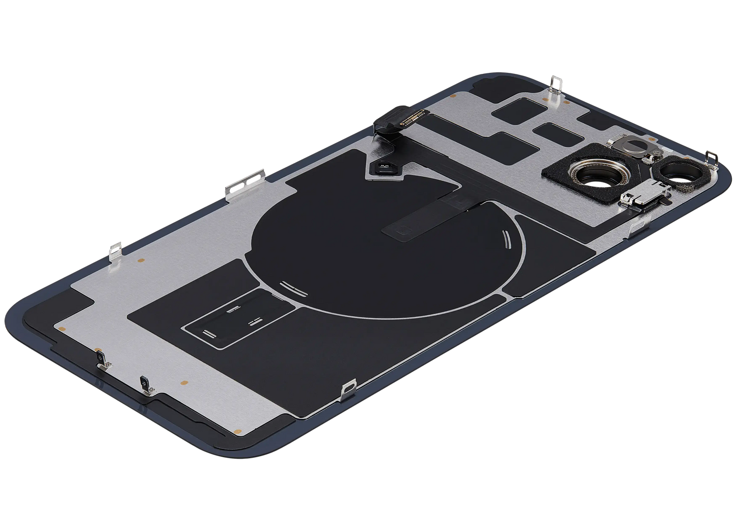 Back Glass w/ MagSafe Magnet & NFC & Flashlight Flex For iPhone 14 Plus (Used OEM Pull: Grade B) (Midnight)