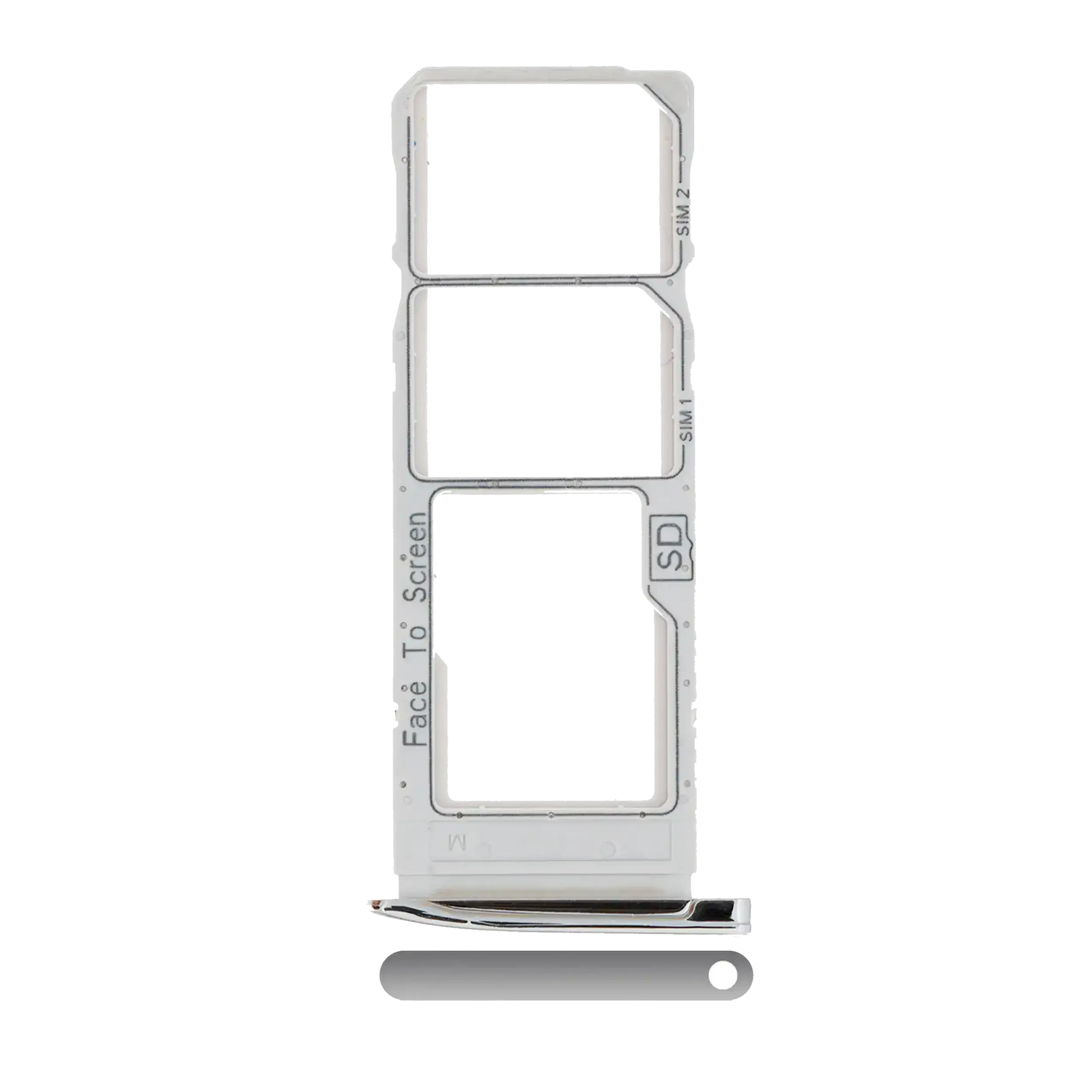 Dual Sim Card Tray For Motorola Moto G7 (XT1962 / 2019) / G7 Plus (XT1965-2 / 2019) (Silver) | compatible mobile phone replacement part | SKU 107082061864 | product image 1