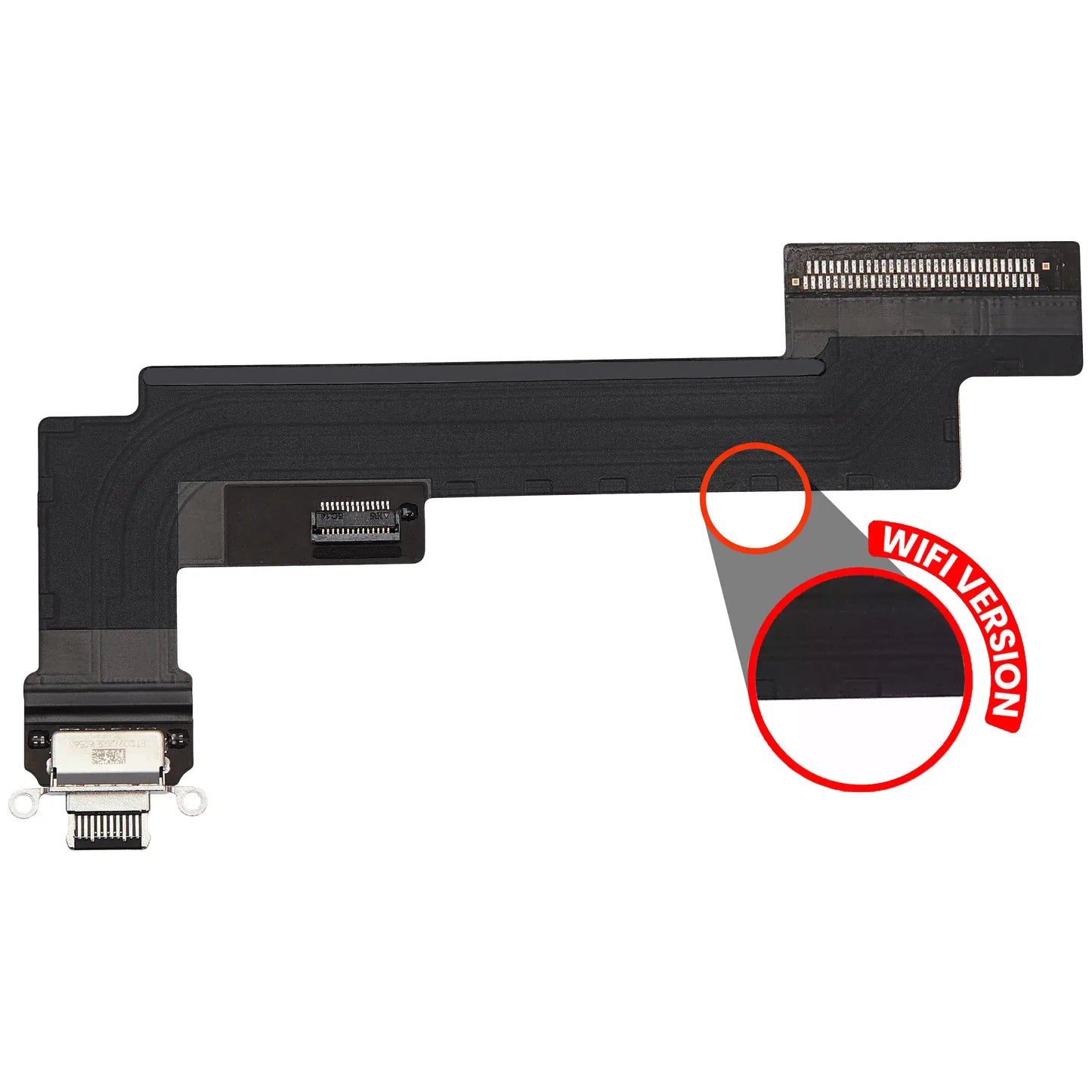 Charging Port Flex Cable For iPad Air 5 (WiFi Only) (Used OEM Pull: Grade A) (Space Gray)