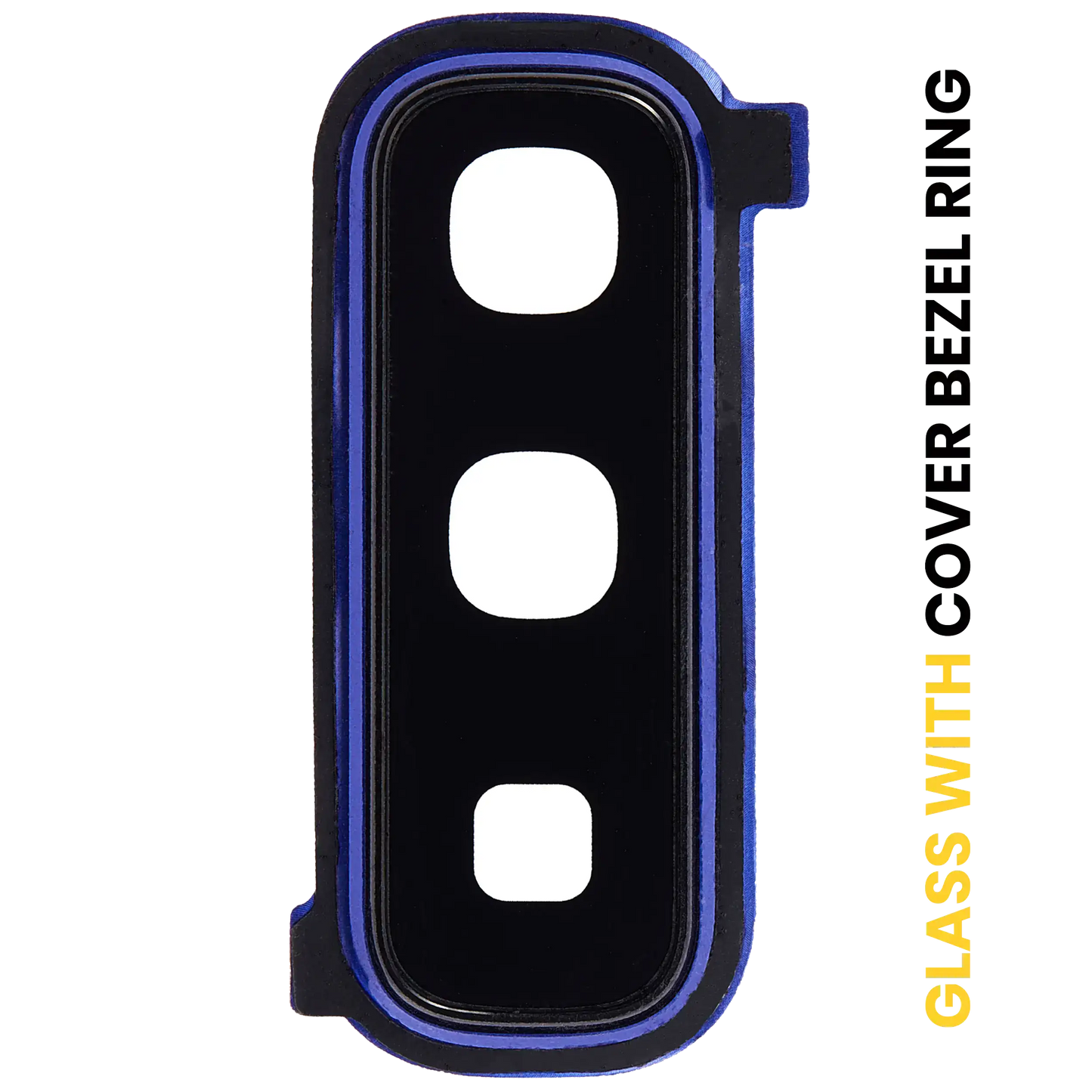 View of Back Camera Lens With Cover Bezel Ring For Samsung Galaxy Fold 4G (F900) / Fold 5G (F907) (Astro Blue) component