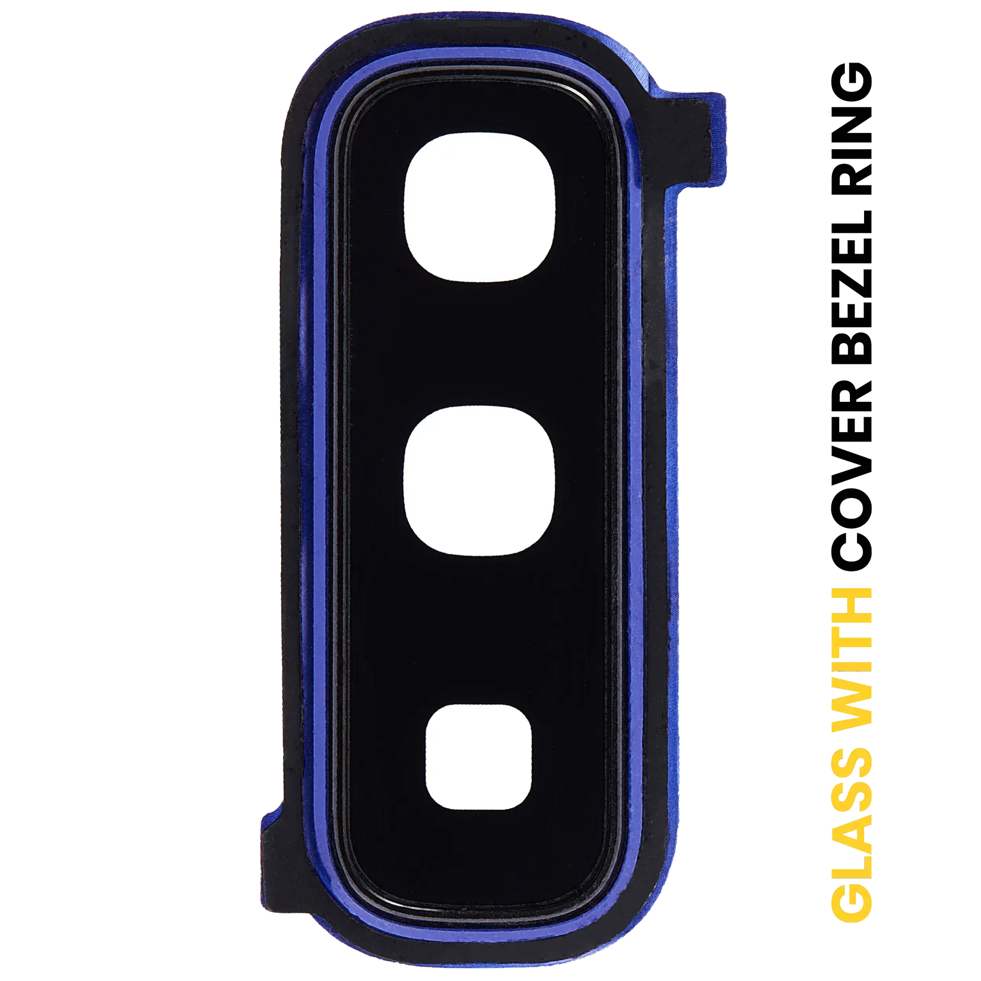 View of Back Camera Lens With Cover Bezel Ring For Samsung Galaxy Fold 4G (F900) / Fold 5G (F907) (Astro Blue) component