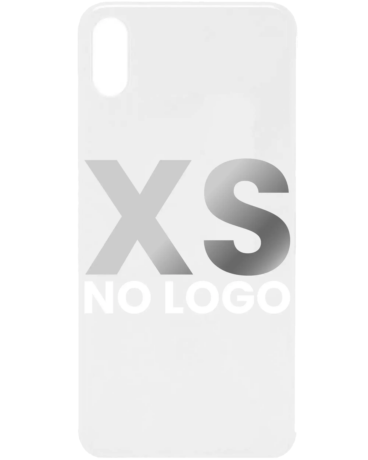 Back Cover Glass For iPhone XS (No Logo) (Silver)