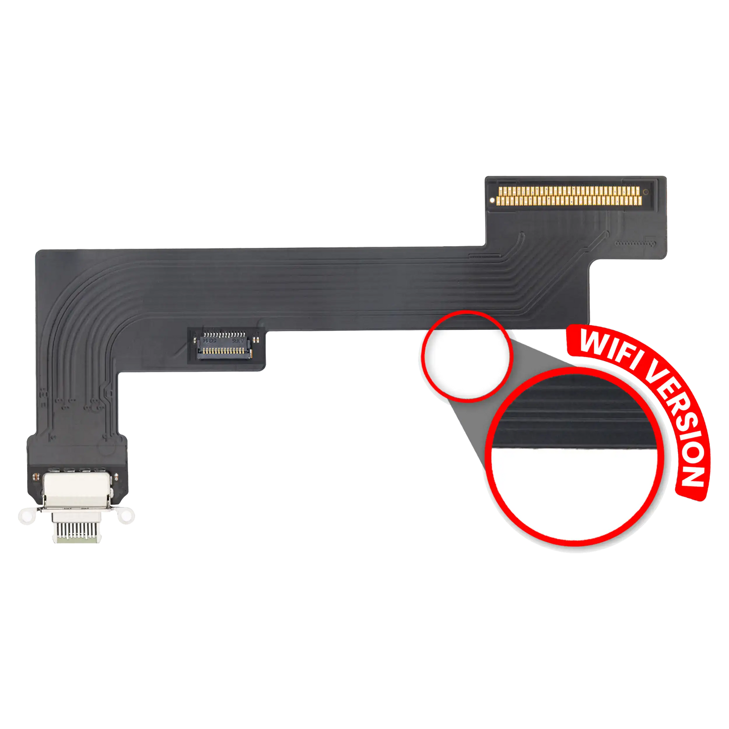 Charging Port Flex Cable For iPad Air 4 (WiFi Only) (Aftermarket Plus) (Green)