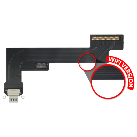 Charging Port Flex Cable For iPad Air 4 (WiFi Only) (Aftermarket Plus) (White)