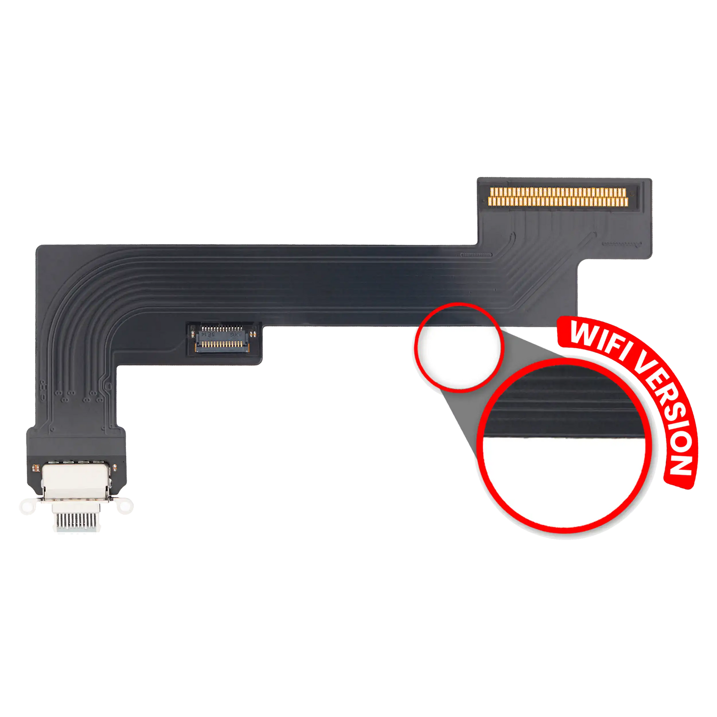 Charging Port Flex Cable For iPad Air 4 (WiFi Only) (Aftermarket Plus) (Sky Blue)