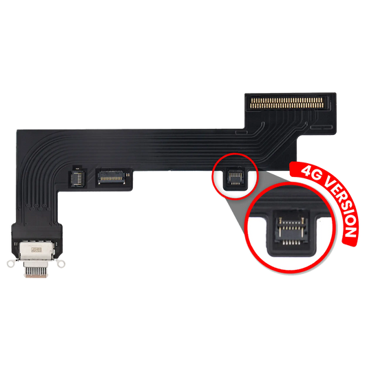 Charging Port Flex Cable For iPad Air 4 / iPad Air 5 (Cellular) (Aftermarket Plus) (Rose Gold)