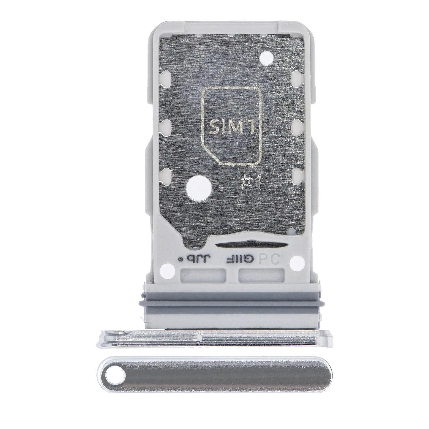 Dual Sim Card Tray For Samsung Galaxy S21 Ultra (Phantom Silver)